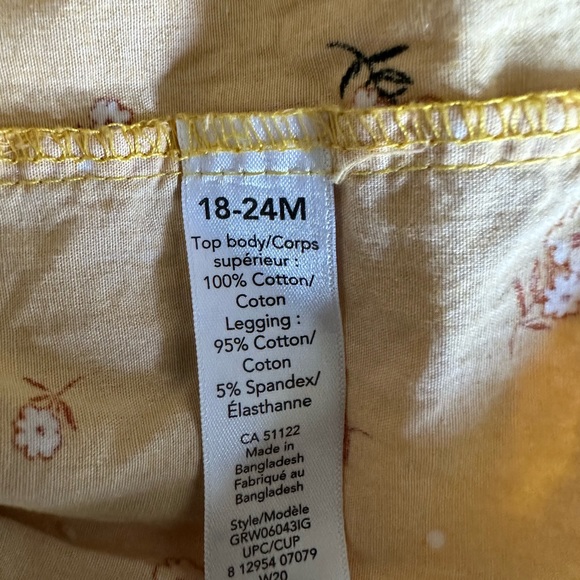 Yellow Floral Ruffle Shoulder Long Sleeve Dress - Picture 6 of 6